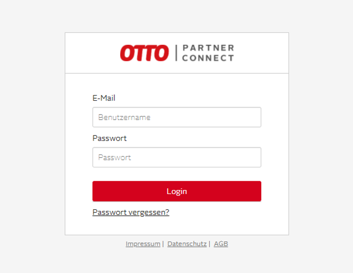 Screenshot des Partner-Portal Logins